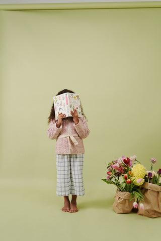 Veste Teliani rose fleurs boutis louise misha coton en herbe