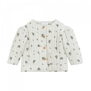 Veste fille fleurie en velours côtelé – Anna