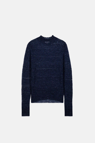 Pull Karesta bleu marine femme louise misha coton en herbe