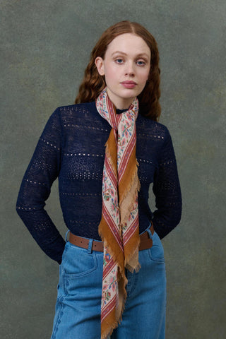 Pull Karesta bleu marine femme louise misha coton en herbe