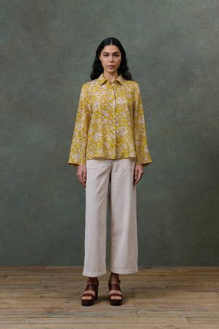 Pantalon Doilloni Crème louise misha coton en herbe