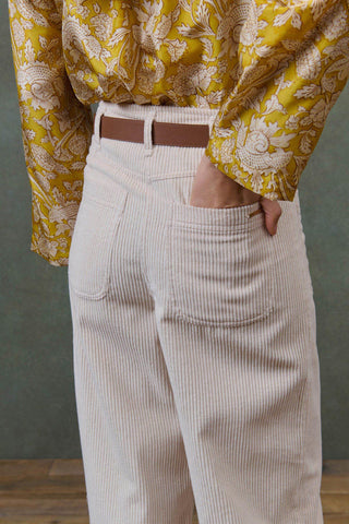 Pantalon Doilloni Crème louise misha coton en herbe