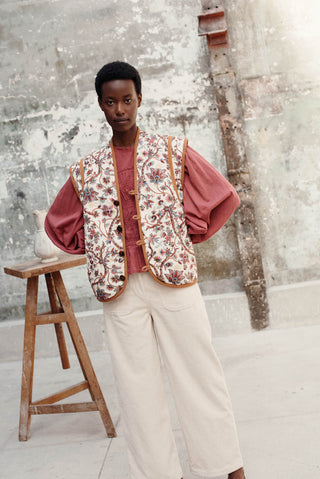Pantalon Doilloni Crème louise misha coton en herbe 
