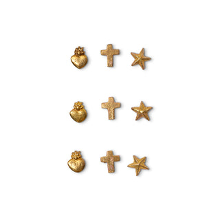 Bijou de Bougie de Baptême en métal doré signé Boncoeurs, création artisanale empreinte de douceur et de spiritualité, à découvrir chez la boutique Coton en Herbe