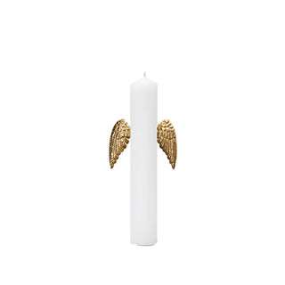 Bijou de Bougie Ailes en métal doré signé Boncoeurs, création artisanale délicate inspirée de la lumière et de la protection angélique, proposée par la boutique Coton en Herbe