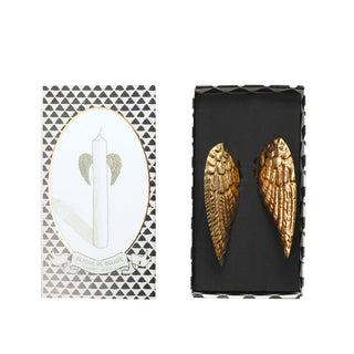 Bijou de Bougie Ailes en métal doré signé Boncoeurs, création artisanale délicate inspirée de la lumière et de la protection angélique, proposée par la boutique Coton en Herbe