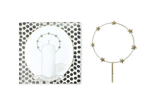 Bijou de Bougie Auréole grand modèle en métal doré signé Boncoeurs, création artisanale lumineuse et spirituelle, symbole de rayonnement et de beauté sacrée, proposée par la boutique Coton en Herbe