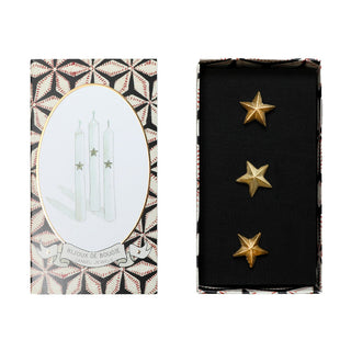 Bijou de Bougie Étoile en métal doré signé Boncoeurs, création artisanale lumineuse et symbolique, pour sublimer vos bougies avec une touche céleste, disponible chez la boutique Coton en Herbe.