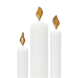 Bijou de Bougie Flamme en métal doré signé Boncoeurs, création artisanale raffinée inspirée de la lumière et du feu sacré, proposée par la boutique Coton en Herbe
