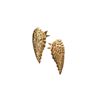 Bijou de Bougie Ailes en métal doré signé Boncoeurs, création artisanale délicate inspirée de la lumière et de la protection angélique, proposée par la boutique Coton en Herbe.