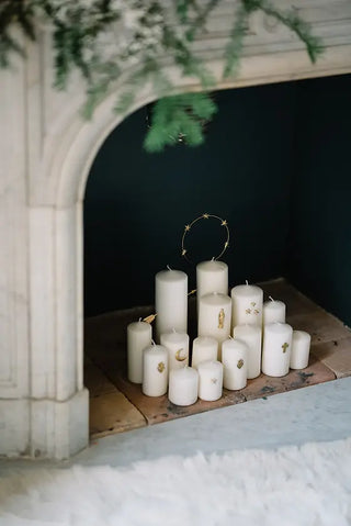 Bijou de Bougie Auréole grand modèle en métal doré signé Boncoeurs, création artisanale lumineuse et spirituelle, symbole de rayonnement et de beauté sacrée, proposée par la boutique Coton en Herbe