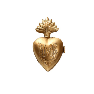 Boîte Cœur Mona en métal doré signée Boncoeurs, création artisanale élégante et symbolique, célébrant la lumière et l’amour, proposée par la boutique Coton en Herbe.