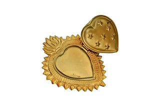 Boîte Cœur Étoile en métal doré signée Boncoeurs, création artisanale raffinée inspirée de l’amour et de la lumière, proposée par la boutique Coton en Herbe.