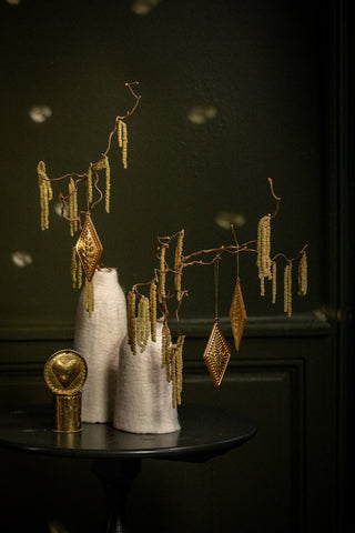 Cache vase cloche uni feutrine muskhane coton en herbe