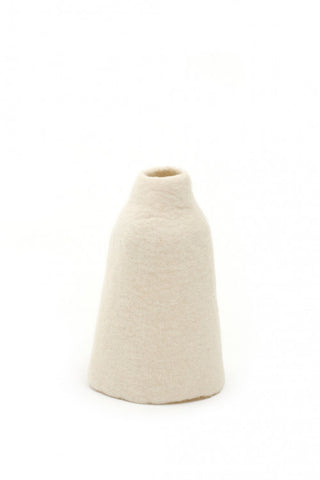 Cache vase cloche uni feutrine muskhane coton en herbe