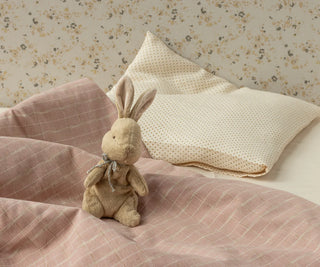 lapin maileg bleu cadeau naissance coton en herbe