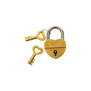 Cadenas Cœur petit modèle en métal doré signé Boncoeurs, création artisanale délicate et symbolique, proposée par la boutique Coton en Herbe.
