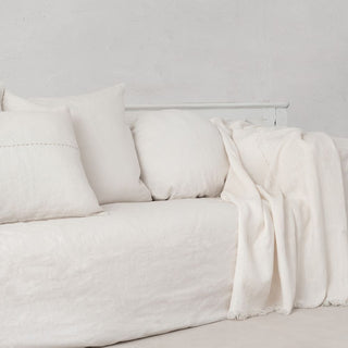 Housse de coussin lin Cooper snowy