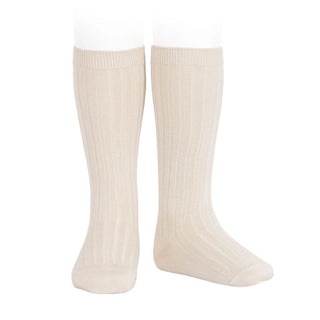 Chaussettes côtelet lin enfant condor chez Coton en Herbe