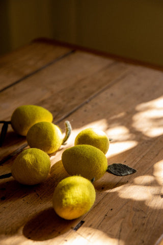 Citron feutrine muskhane coton en herbe