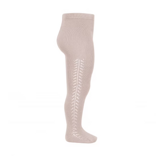 Collants enfant ajouré vieux rose Condor chez Coton en Herbe