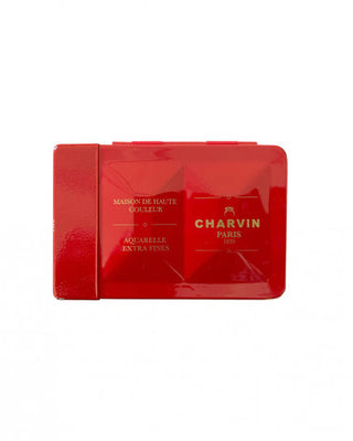 Boite métal rouge aquarelle extra-fine avec réservoir 12 demi godets