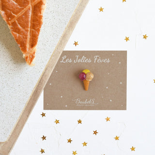 Fève Cornet de glace chez coton en herbe signe Baubels