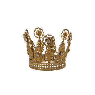 Couronne Primo en métal doré signée Boncoeurs, création murale artisanale au charme spirituel et intemporel, proposée par la boutique Coton en Herbe.