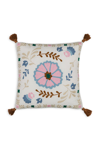 Housse de coussin Jimo broderie maison Louise misha coton en herbe