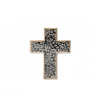 Croix Rameau en métal doré signée Boncoeurs, création artisanale empreinte de lumière et de spiritualité, proposée par la boutique Coton en Herbe.