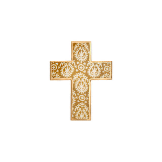 Croix Rameau en métal doré signée Boncoeurs, création artisanale empreinte de lumière et de spiritualité, proposée par la boutique Coton en Herbe.
