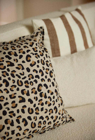 Housse de coussin leopard gabrielle paris coton en herbe
