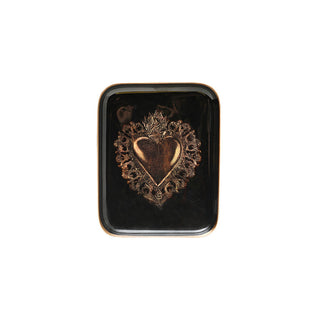 Demi-Plateau Cœur Maria en métal doré signé Boncoeurs, création artisanale élégante et symbolique, hommage à l’amour et à la lumière, proposée par la boutique Coton en Herbe