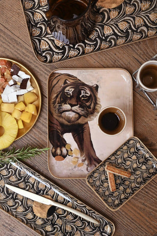 Demi-Plateau Tigre doré signé Boncoeurs, chez Coton en Herbe