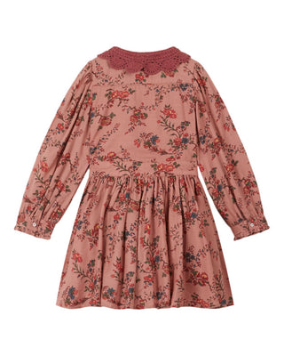 Robe col crochet, Orchid rose emile et ida coton en herbe
