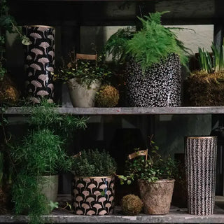 Set de 3 cache-pots en métal doré signé Boncoeurs, créations artisanales décoratives au charme intemporel, proposées par la boutique Coton en Herbe.