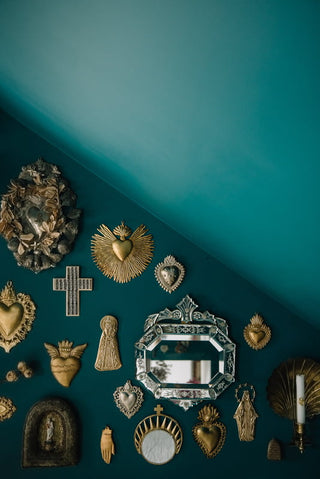 Miroir Couronne grand modèle doré signé Boncoeurs, chez Coton en Herbe