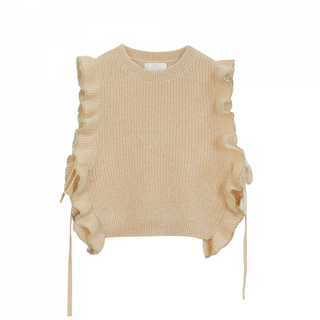 gilet sans manche c'eta une volta femme beige
