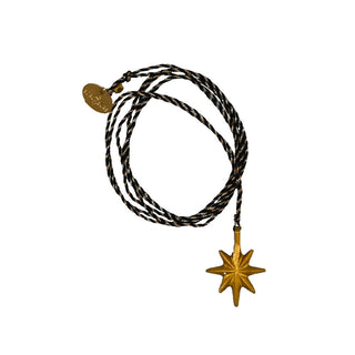 Grigri  Etoile boncoeurs pendentif coton en herbe