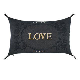 Housse de coussin Enluminure love signée Boncoeurs, chez Coton en Herbe