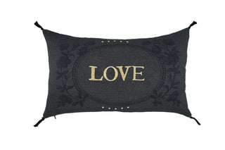Housse de coussin Enluminure love signée Boncoeurs, chez Coton en Herbe