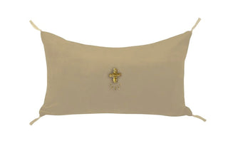 Housse de coussin Velours Lin Croix signée Boncoeurs, chez Coton en Herbe