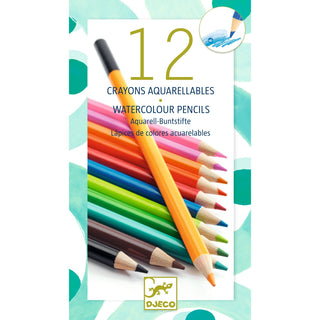 12 crayons aquarellables