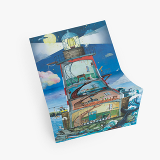 Grand phare avec décalcomanies
