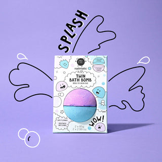 Boule de bain Comics bleu et violet