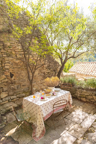 Nappe jardin fleuri