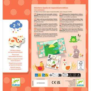 Stickers épais et repositionnables  Les animaux de la ferme