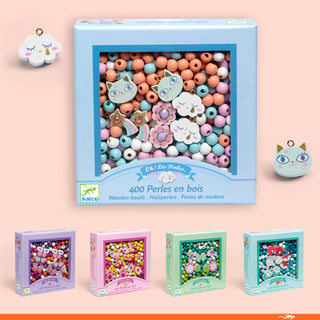 Perles bois  Arc-en-ciel