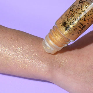 Gel corps pailleté doré