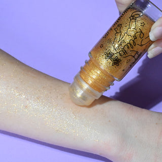 Gel corps pailleté doré